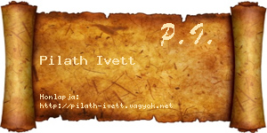 Pilath Ivett névjegykártya